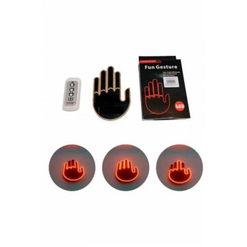 Pilli Led Işık Araç Camı İçin Uzaktan Kumandalı El Simgesi