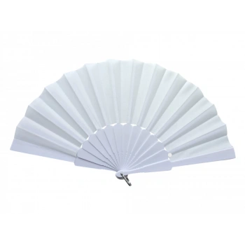 Plastik Düz Kumaş Yelpaze 12li Beyaz
