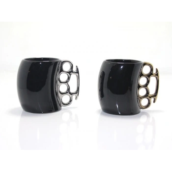 Porselen Muşta Tasarımlı Kupa Bardak Alk2382