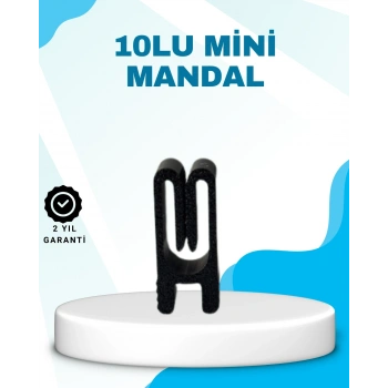 Poşet Kapatma Mandalı Hava Geçirmez Siyah 10 Adet Set