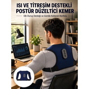 Postür Düzeltici Masaj Kemeri Titreşim Isıtma Ve Destek Sistemi Yeni Nesil