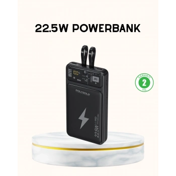 Powerbank Hızlı Şarj 10000 Mah Dahili Kablo