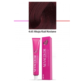 Premium 4.65 Akaju Kızıl Kestane  Kalıcı Krem Saç Boyası 50 G Tüp (599)