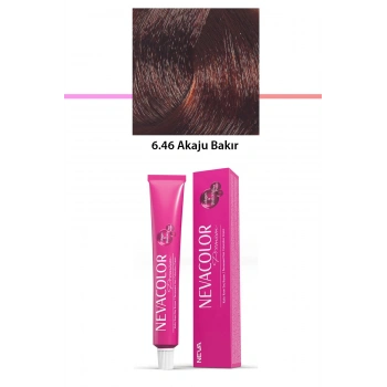 Premium 6.46 Akaju Bakır  Kalıcı Krem Saç Boyası 50 G Tüp (599)