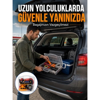 Profesyonel Araç İçi Acil Durum Seti 27 Parça Çok Amaçlı Oto Yardım Çantası