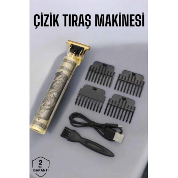 Profesyonel Şarjlı Saç Ve Sakal Şekillendirici Çizik Tıraş Makinesi