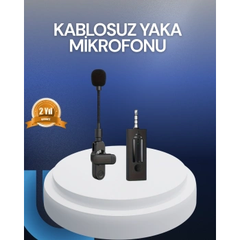 Profesyonel Ses Kayıt İçin Kablosuz Mini Yaka Mikrofonu