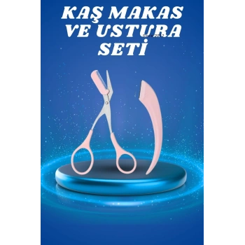Profesyonel Taraklı Kaş Usturası Ve Kaş Makası Bıyık Alma Kaş Usturası