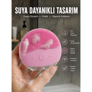 Profesyonel Yüz Temizleme Masaj Aleti Su Geçirmez, Kablosuz Şarj Özellikli Kolay Temizlenebilir Yeni Nesil