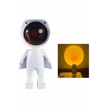 Projeksiyon Güneş Lambası Astronot Gün Batımı Projektör Led Işıklı