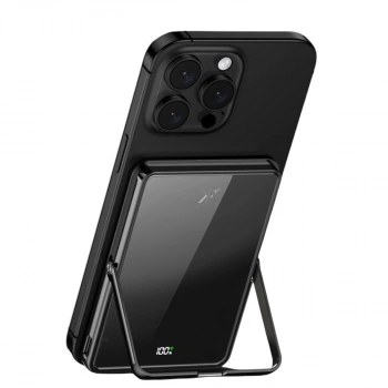 Pw580 5.000 Mah 20w Type-c 15w Kablosuz Şarj 3w Saat Şarj Ve 5w Kulaklık Şarj Destekli Pd Hızlı Şarj Magsafe Powerbank - Siyah