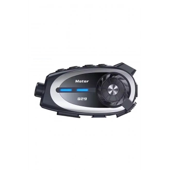 Q29 Motosiklet Kask Bluetooth Kulaklık Eşleşmeli 1080p Kamera Geniş Açı Su Geçirmez Intercom