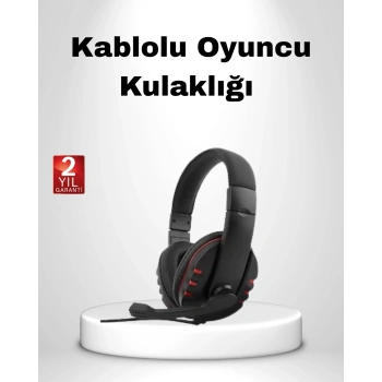 Rahat Ve Dayanıklı Mikrofonlu Oyun Kulaklığı – Stereo Ses, Ayarlanabilir Kafa Bandı