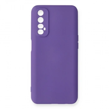 Realme 7 Kılıf Nano İçi Kadife Silikon - Mor