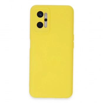 Realme 9i 4g Kılıf Nano İçi Kadife Silikon - Sarı