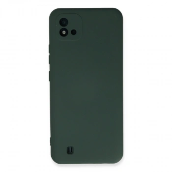 Realme C11 2021 Kılıf Nano İçi Kadife Silikon - Koyu Yeşil