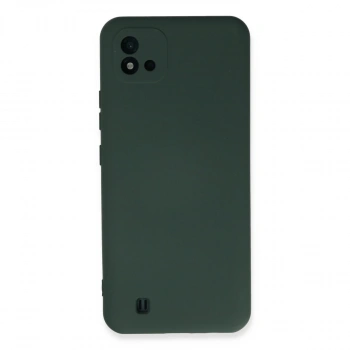 Realme C11 2021 Kılıf Nano İçi Kadife Silikon - Koyu Yeşil