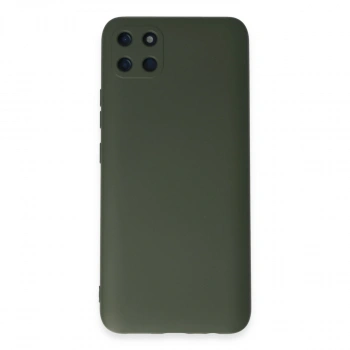 Realme C11 Kılıf Nano İçi Kadife Silikon - Koyu Yeşil