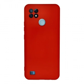 Realme C21 Kılıf Nano İçi Kadife Silikon - Kırmızı