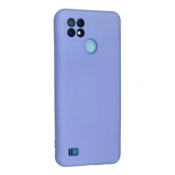 Realme C21 Kılıf Nano İçi Kadife Silikon - Lila