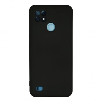 Realme C21 Kılıf Nano İçi Kadife Silikon - Siyah