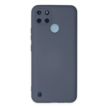 Realme C25y Kılıf Nano İçi Kadife Silikon - Gri
