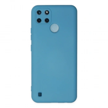 Realme C25y Kılıf Nano İçi Kadife Silikon - Mavi