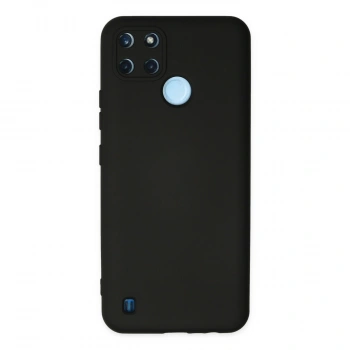 Realme C25y Kılıf Nano İçi Kadife Silikon - Siyah