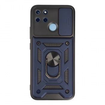 Realme C25y Kılıf Pars Lens Yüzüklü Silikon - Lacivert