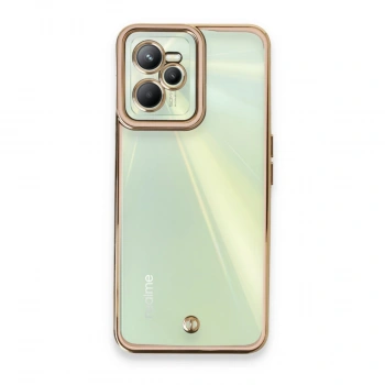 Realme C35 Kılıf Liva Lens Silikon - Pudra