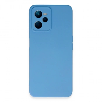 Realme C35 Kılıf Nano İçi Kadife Silikon - Mavi