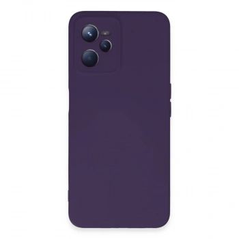 Realme C35 Kılıf Nano İçi Kadife Silikon - Mor
