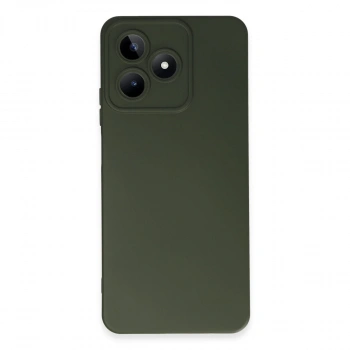 Realme C53 Kılıf Nano İçi Kadife Silikon - Koyu Yeşil