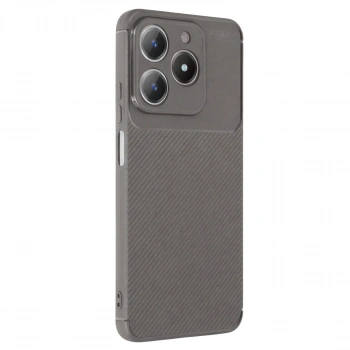 Realme C61 Kılıf Auto Focus Karbon Kapak - Gri