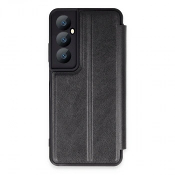 Realme C65 Kılıf Flip Cover - Siyah