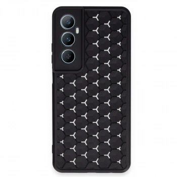Realme C65 Kılıf Petek Silikon Kapak - Siyah