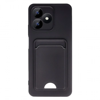 Realme Note 50 4g Kılıf Kelvin Kartvizitli Silikon - Siyah