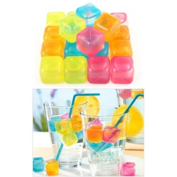 Renkli Buz Küpleri Tükenmez Serinletici Buz Küpleri 20 Adet (599)