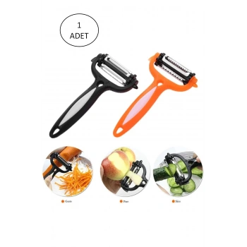 Renkli Saplı 3 Başlı Çelik Soyacak  Soyucu (599)