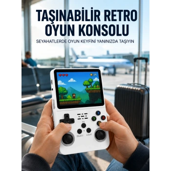 Retro Oyun Cihazı – Çift Microsd Desteği, Çoklu Platform Uyumu, 3200 Mah Batarya Yeni Nesil