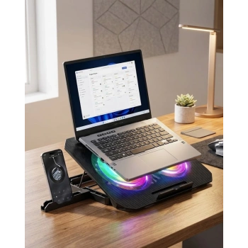 Rgb Fanlı Laptop Soğutma Standı Usb Girişli Notebook Yükseltici
