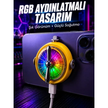 Rgb Işıklı Manyetik Telefon Oyun Soğutucu Fan