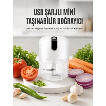 Rondo Doğrayıcı 250 Ml Taşınabilir Usb Şarjlı Pratik El Rondo Blender Yeni Nesil