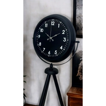 Royal Black Tripod Ayaklı Modern Tasarım Saat
