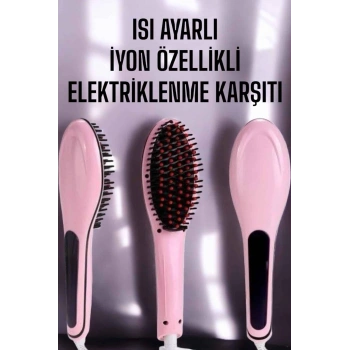 Saç Düzleştirici Tarak Isı Ayarlı Yıpranma Önleyici Düzleştirici Fön Tarak