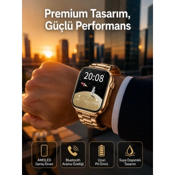 Sağlık Takipli Akıllı Saat 117 Spor Modlu Amoled Ekran