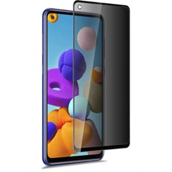 Samsung A21S Uyumlu Hayalet Ekran Gizli Tam Kaplayan Kırılmaz Cam Seramik Ekran Koruyucu Film (599)