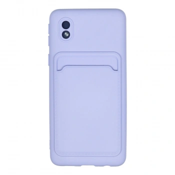 Samsung Galaxy A01 Core Kılıf Kelvin Kartvizitli Silikon - Lila