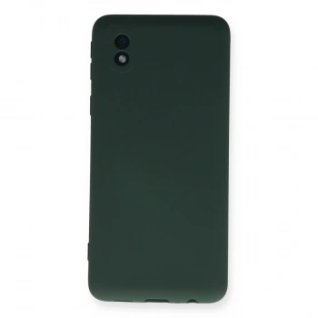 Samsung Galaxy A01 Core Kılıf Nano İçi Kadife Silikon - Koyu Yeşil