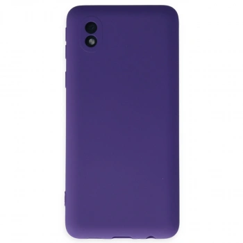 Samsung Galaxy A01 Core Kılıf Nano İçi Kadife Silikon - Mor